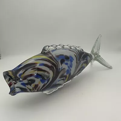 Buy Vintage Glass Fish Ornament Murano ? Hand Blown Large 40cm Long 1960s Retro  • 49.95£