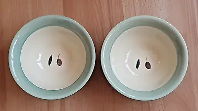 Buy M. Pair Of Poole Pottery 6 5/8  Cereal Bowls Fresco Green By Rachel Barker • 45£
