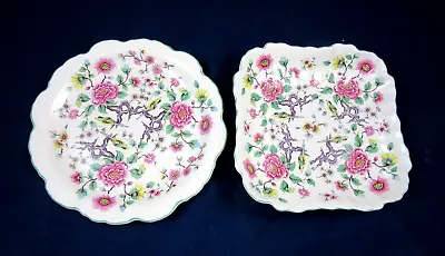 Buy James Kent Old Foley Chinese Rose Pattern Square Dish & Round Plate • 20£