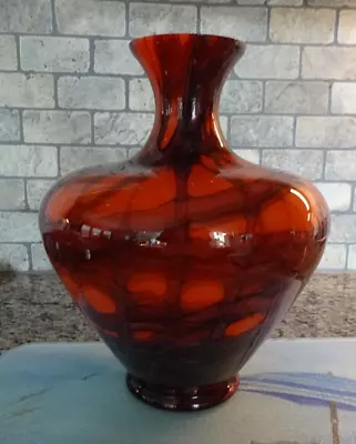 Buy LARGE Antique Steinwald Kralik Glass Webbed Vein Czechoslovakia Bohemian Vase • 109.46£