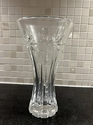 Buy Heavy Crystal Vase Retro Home Decor Glassware 20.5 Cm Tall Clear • 8.50£