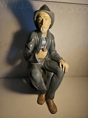 Buy Lladro Nao  Old Fisherman Sailor Smoking Pipe  Rare 1st One Made- 15  Tall   • 195£