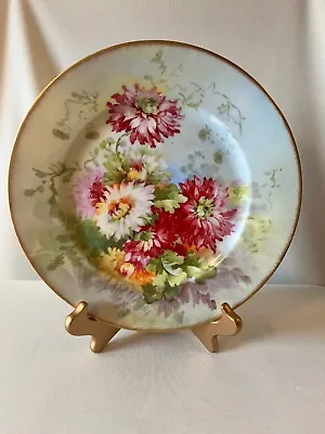 Buy Vintage  Limoges  Hand-Painted Porcelain Floral Plate • 14.21£