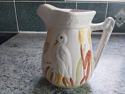 Buy Shorter And Son Staffordshire Stork Hand Painted Pottery Jug 1994 • 14.99£