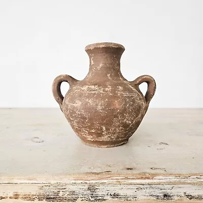 Buy Rustic Turkish Pot | Small Earthenware Vessel | Decorative Jar | Mediterranean • 32.50£