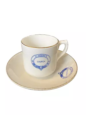 Buy Salisbury White Bone China Cup & Saucer Set St Modan's Church - FREE POSTAGE • 12.95£
