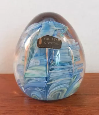 Buy Whitefriars Glass Blue Swirly  Paperweight Pattern Number 9893 R.Annenberg • 55£
