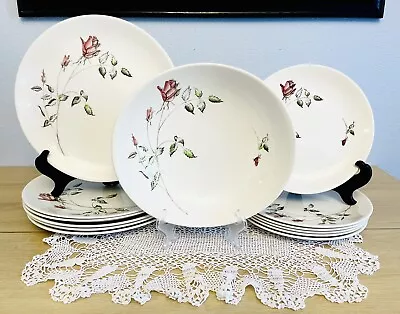 Buy Johnson Bros Brothers China Only A Rose Luncheon Set Plates & Serving Bowl Lunch • 47.15£
