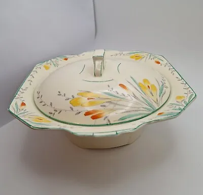 Buy Alfred Meakin Serving Bowl With Lid Marigold Princess Crocus Vtg 1930s Porcelain • 43.23£