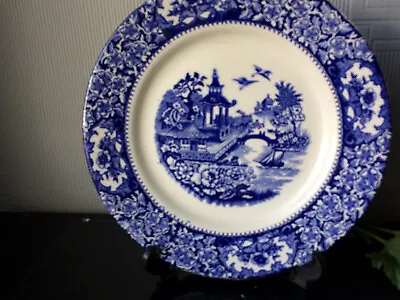 Buy Swinnerton Olde Alton Ware Decor Plate Blue& White PAGODA Oriental Ceramic Plate • 7.30£
