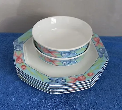 Buy Schumann Bavaria 4 Large Reticulated Plates, 2 Bowls / (AA) • 17.50£