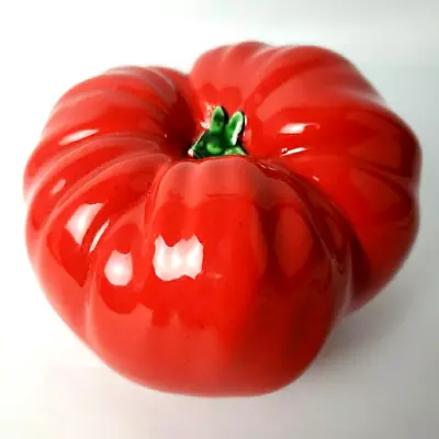 Buy A Due Tosin Italian Hand Painted Glazed Ceramic Vegetable Tomato Figurine 4 Inch • 17.95£
