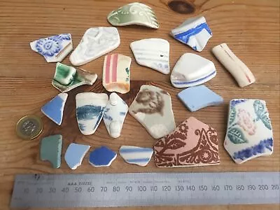 Buy Northumberland Beach Combing Mixed Sea Pottery Ceramic Pieces Art Crafts • 5.99£
