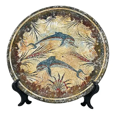 Buy Minoan Dolphins Knossos Ceramic Plate Ancient Greek Pottery Home Décor • 57.68£