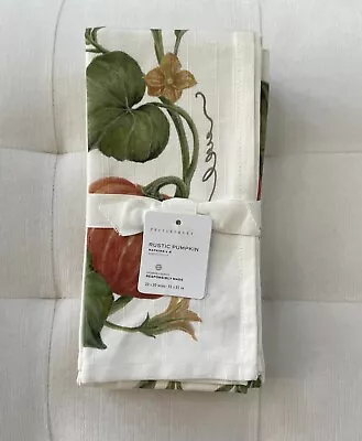Buy Pottery Barn RUSTIC PUMPKIN Napkins ~Set Of Four~ 20  Square NWT • 36.94£