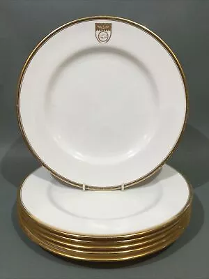 Buy Spode Bone China 6 X Dinner Plates Gold Crested Vintage  • 39.95£