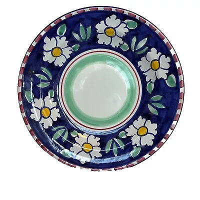 Buy Corso De Fiori Italy Pottery Blue White Yellow Floral 10” Plate Hand Painted EUC • 33.15£