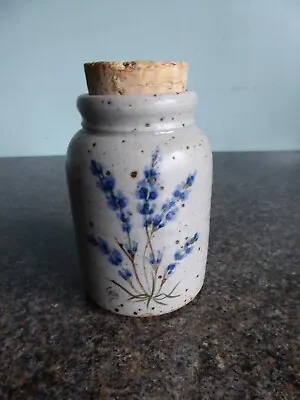 Buy French - Studio Pottery - Pretty Floral Design - With Cork Stopper • 19.99£