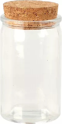 Buy 6/12 Glass Storage Preserve Pots Jars Containers Cork Lids Kitchen Food Storage • 8.99£