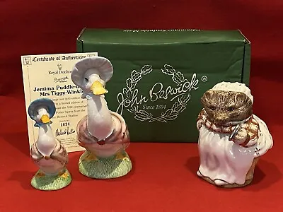 Buy Beswick Beatrix Potter Figurines LARGE Jemima Puddleduck & Mrs Tiggy Winkle NEW • 69.99£