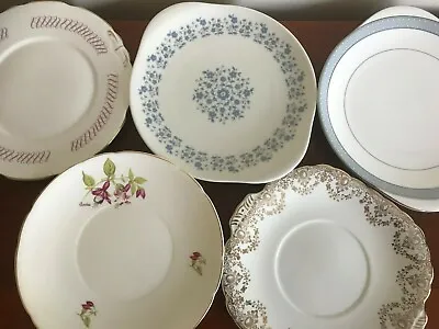 Buy Lovely Selection Of Vintage China Cake/Bread & Butter Plates - Assorted  • 4£