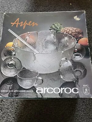 Buy Arcorac Aspen Punch 18 Piece Set Vintage Textured 8 Cups Ladle Party  • 19.99£