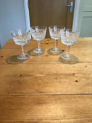 Buy Set Of Four Tyrone Crystal Long Stemmed Dessert Dishes In Slieve Donard Pattern • 95£