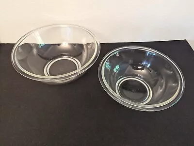 Buy (2) Vtg Pyrex (1) #325 Glass 2.5Q & (1) #323 1.5Q Nesting Mixing Bowls • 18.90£