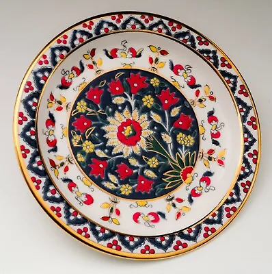 Buy Ibiscus Keramik Plate Rhodes Ceramica Greece Hand Made 24 K Gold Floral • 22£