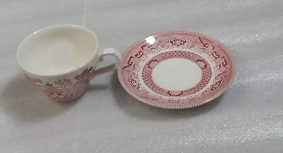 Buy Churchill England Pink Willow Coffee Tea Cup  & Saucer • 9.47£