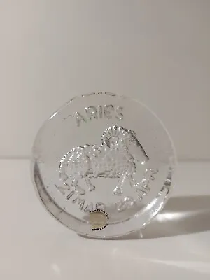 Buy Dartington Crystal Zodiac Paperweight Aries Star Sign Clear Glass • 7.99£
