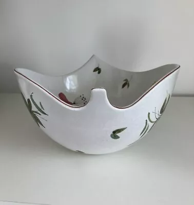 Buy Large Gustavsberg Sweden Faience Pottery 1940s Stig Lindbergh Leaf Bowl 10” • 30£