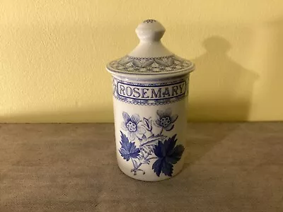 Buy Vintage SPODE China THE BLUE ROOM COLLECTION GERANIUM LIDDED HERB JAR ROSEMARY • 9£