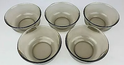 Buy Arcoroc France Bowls Smoked Glass Vintage Retro • 23.95£