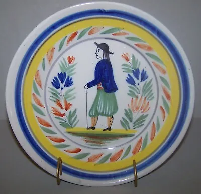 Buy 19th Century  QUIMPER  Plate French Faience  Unsigned • 47.36£