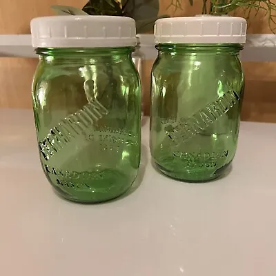 Buy 2 Vintage Bernardin Canadian Mason Jar Green Glass 5  • 34.99£