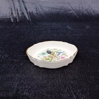 Buy Aynsley Wild Tudor Bone China White Dish With Coloured Floral Pattern - FLT06-TR • 7.99£