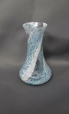 Buy Vintage Blue Speckle Art Glass Swirl Vase By Caithness Bud Vase Great Condition • 8£