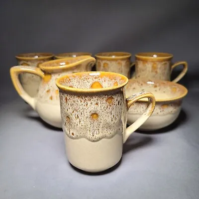 Buy 7x Fosters Pottery Coffee Mugs Sugar Bowl Milk Jug Honeycombe - 9.5 X 7cm  • 25.90£