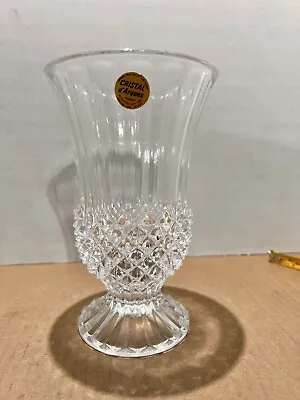 Buy Cristal D’Arques France Longchamp Crystal 7” Footed Vase, • 14.74£