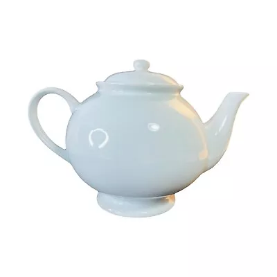 Buy POTTERY BARN GREAT WHITE PORCELAIN TEAPOT 7” CHINA With Strainer 6 Cup Capacity • 47.98£