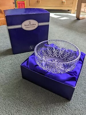 Buy Royal Doulton Crystal Cut Round Vase • 13.99£