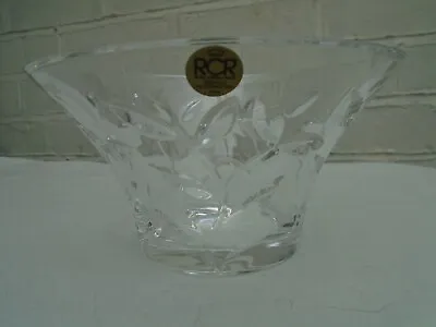 Buy RCR Royal Crystal Rock 24% Lead Crystal Fruit Bowl Laurus Patt. Unused  • 10.50£