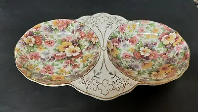 Buy James Kent Ltd Chintz Du Barry Hors D'Oeuvres Divided Plate Dish 1930's  • 25£