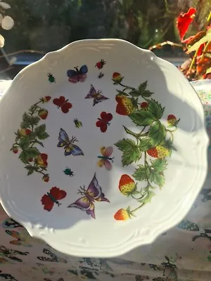 Buy Cake Plate Strawberries  And Butterfies Design Ceramic • 9.99£