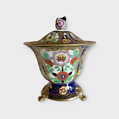 Buy Noritaki Vintage Pot Pourri Bowl Hand Painted With Lid Made In Japan • 165£