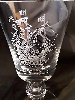 Buy Krosno Glass Goblet Commemorating The Mary Rose • 12£
