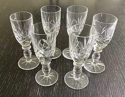 Buy Six Vintage Cut Glass Liqueur Glasses • 7.75£