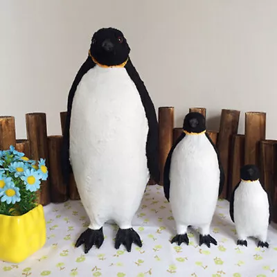 Buy Figurine Animal Statue Artificial Penguin Feathered Garden Decor Ornaments • 10.58£