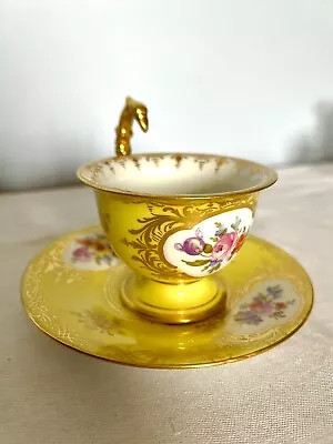 Buy Vintage Franziska Hirsch Hand Painted Dresden Tea Set Flowers Gold, H X Mark • 206.51£